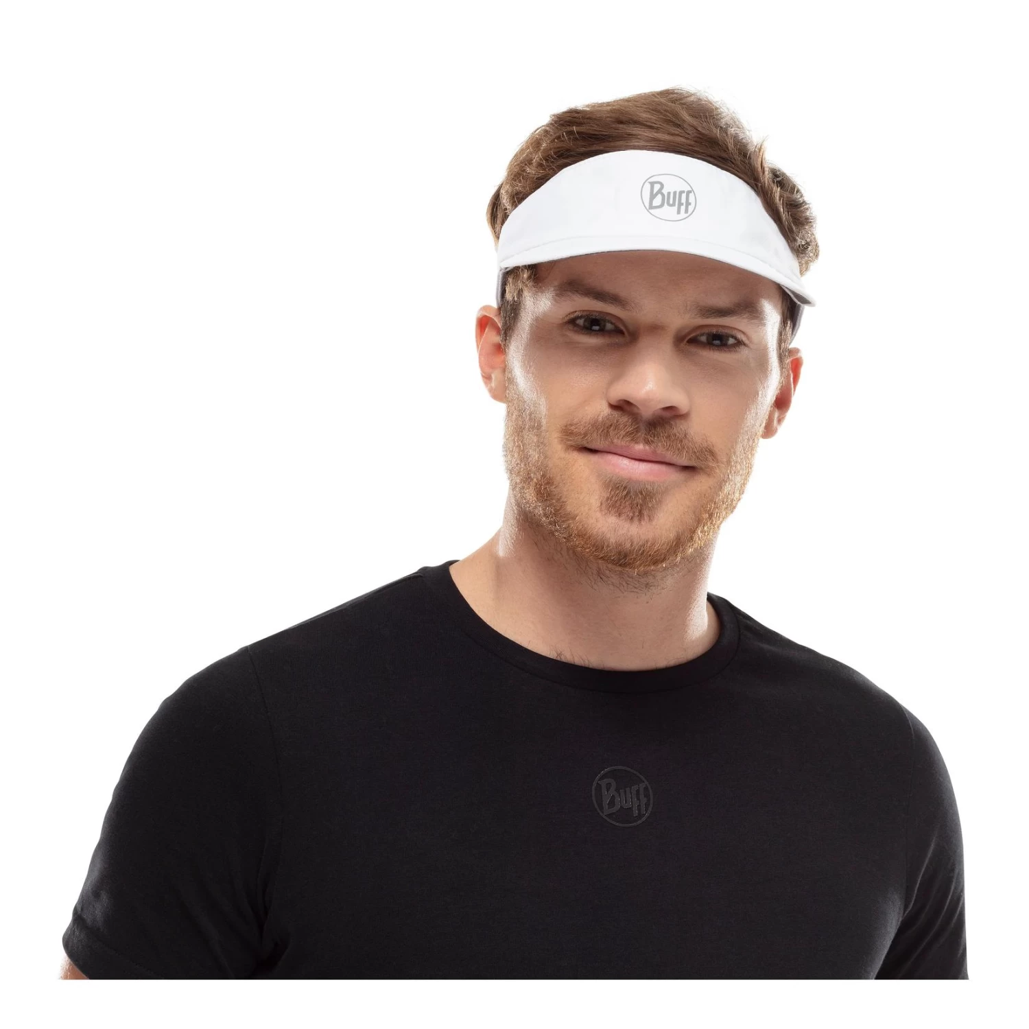 Buff Visor Solid Blanc – Image 2