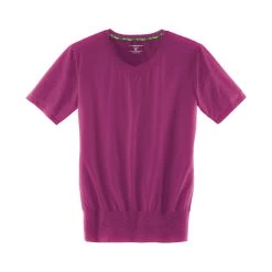 Brooks Running Fly-by Short Sleeve Vneck Femme Framboise
