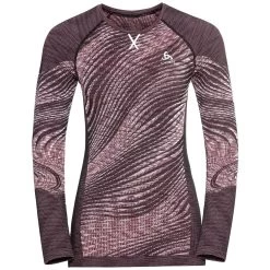Odlo Base Layer Top Crew Neck Long Sleeve Blackcomb Eco Femme Gris