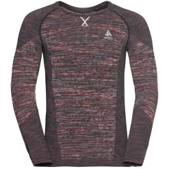Odlo Base Layer Top Crew Neck Long Sleeve Blackcomb Eco Homme Rouge