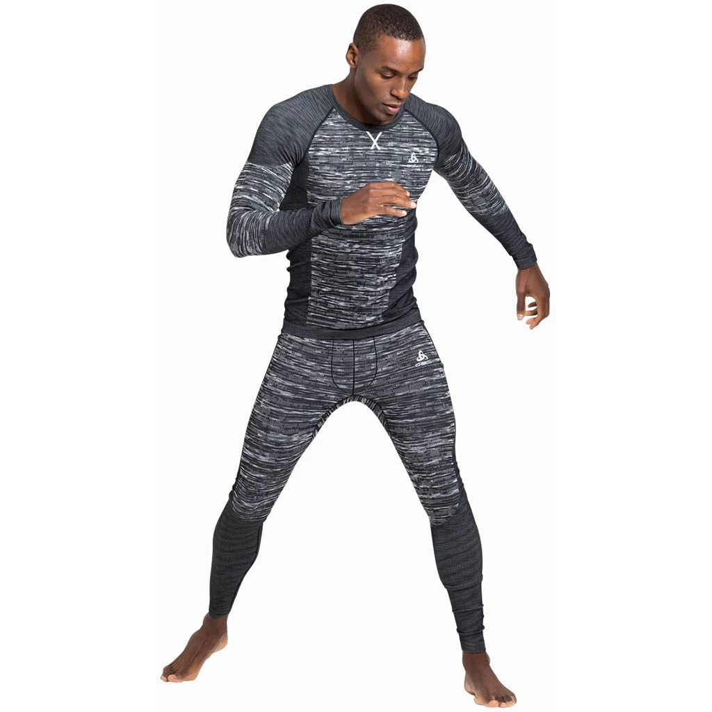 Odlo Base Layer Top Crew Neck Long Sleeve Blackcomb Eco Homme Noir – Image 6