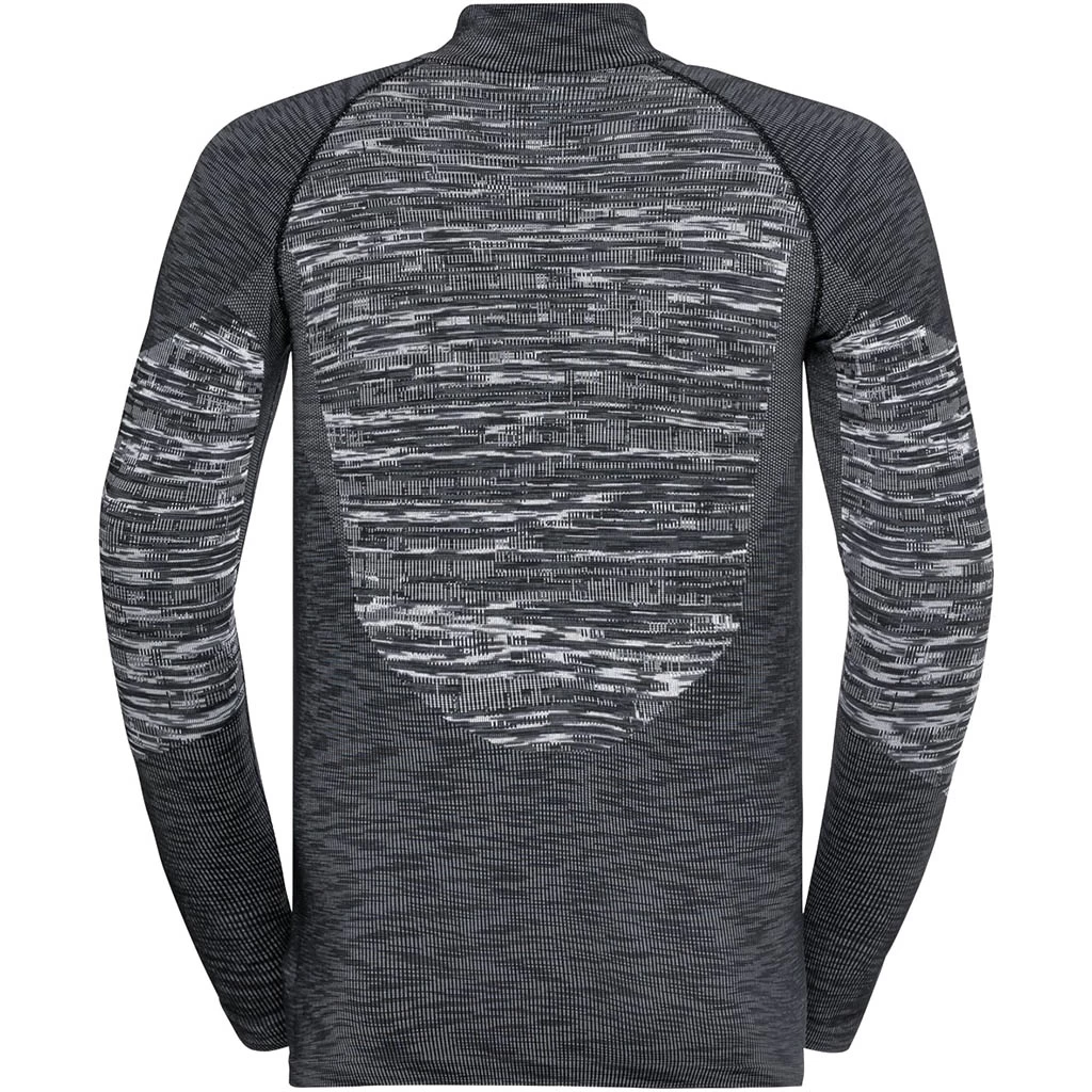 Odlo Base Layer Top Turtle Neck Long Sleeve Half Zip Blackcomb Eco Homme Noir – Image 2