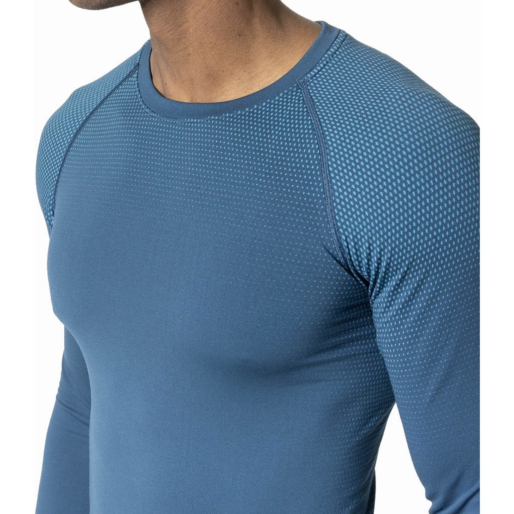 Odlo T-Shirt Manches Longues Performance Light E Homme Bleu – Image 3