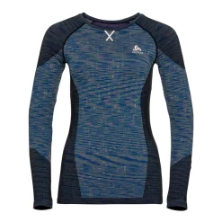 Odlo Base Layer Top Crew Neck Long Sleeves Blackcomb Femme Bleu