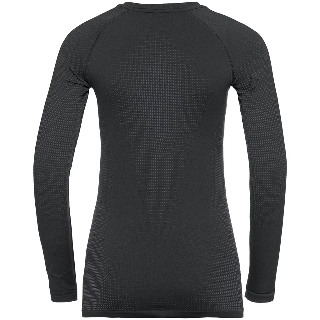 Odlo Base Layer Top Crew Neck Long Sleeve Performance Warm EC Femme Noir – Image 2