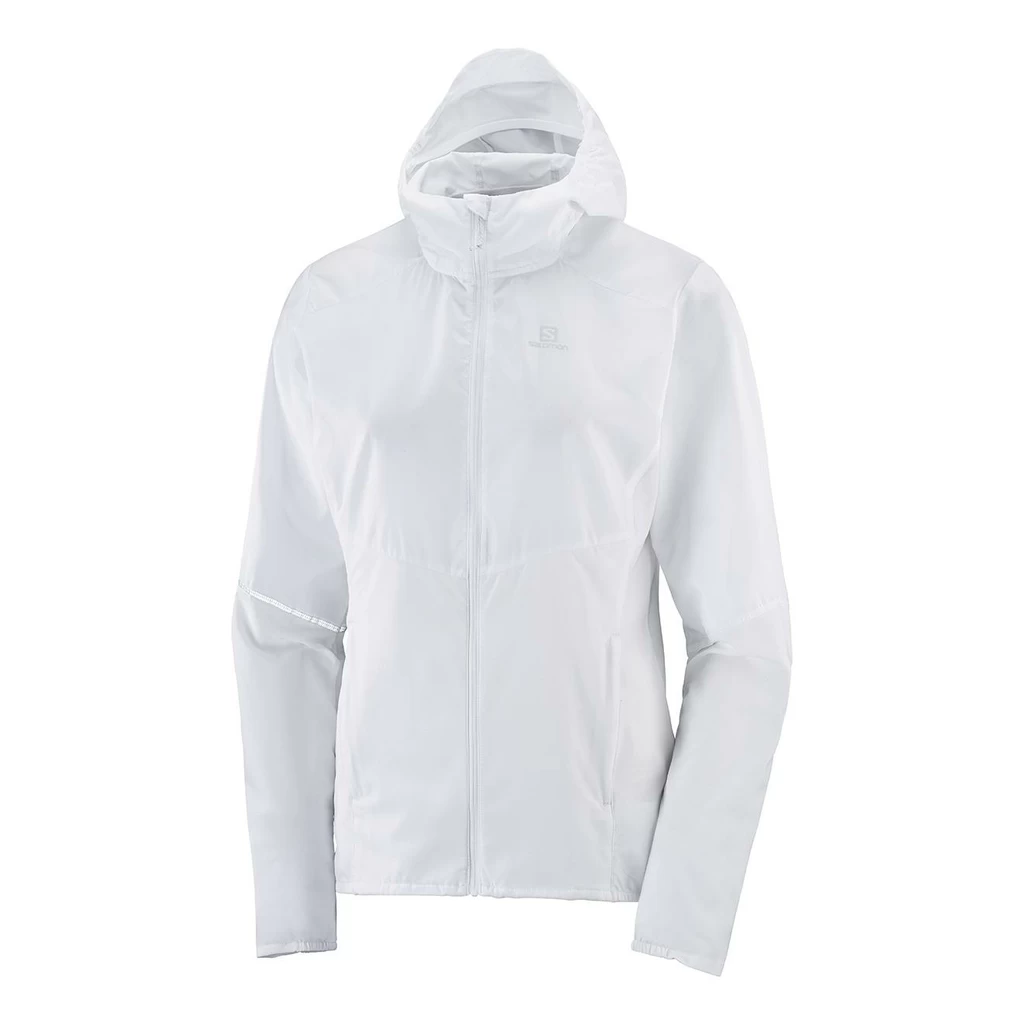 Salomon Agile Full Zip Hoodie Femme Blanc