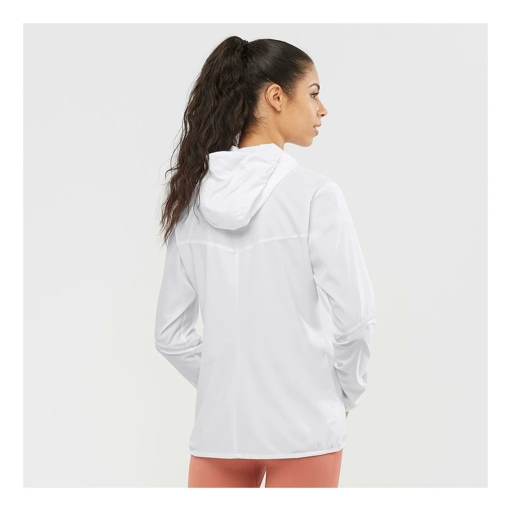 Salomon Agile Full Zip Hoodie Femme Blanc – Image 3