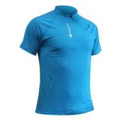 Raidlight Activ Run Short Sleeve Shirt Mid Zip Homme Bleu