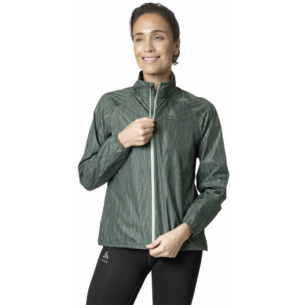 Odlo Veste Zeroweight Print Femme Vert – Image 2