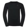 Odlo Performance Warm Eco Base Layer Top Crew Neck Long Sleeve Homme Noir
