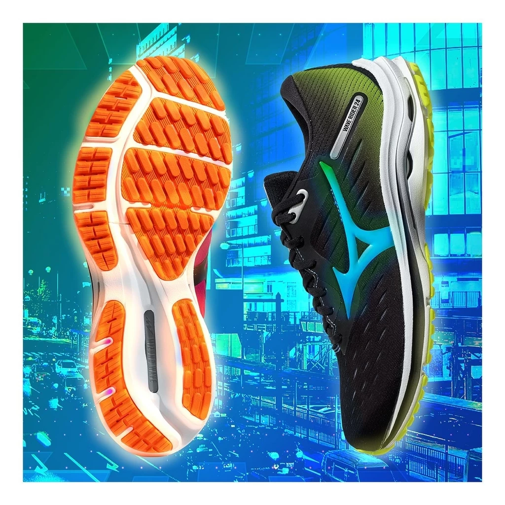 Mizuno Wave Rider 24 Homme Noir – Image 4