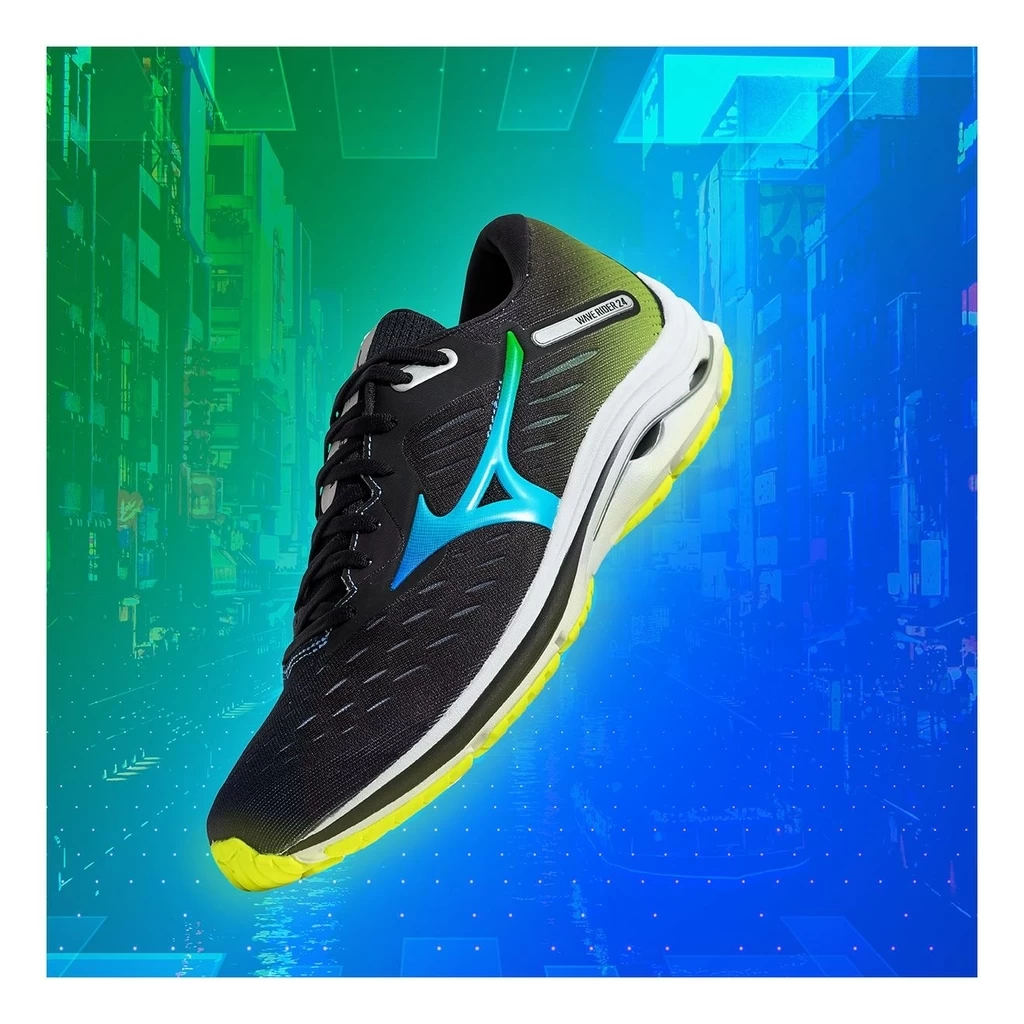 Mizuno Wave Rider 24 Homme Noir – Image 8