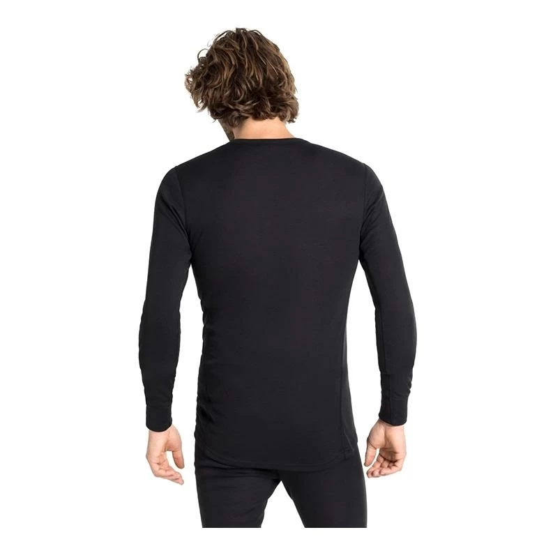 Odlo Base Layer Top Crew Neck Long Sleeve Active Warm Eco Homme Noir – Image 3