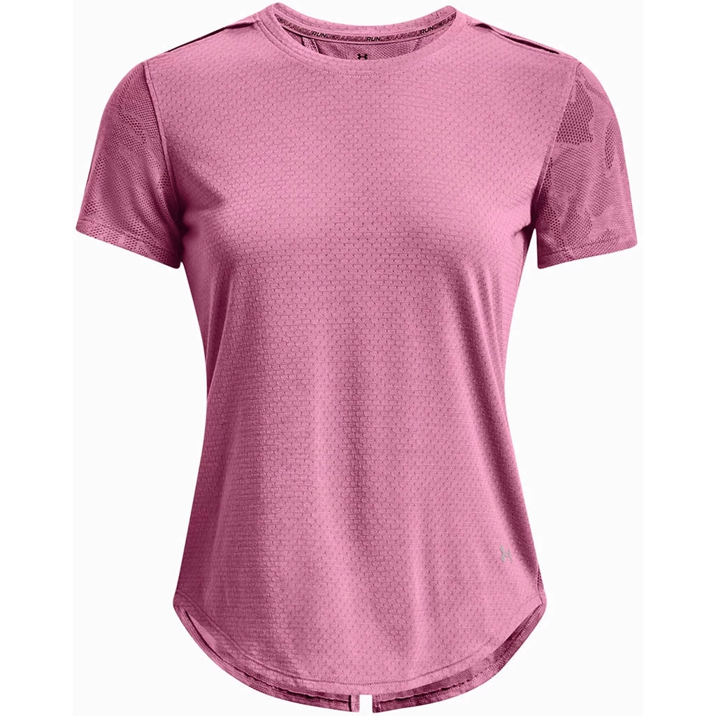 Under Armour Streaker Snowcloud Short Sleeve Femme Rose