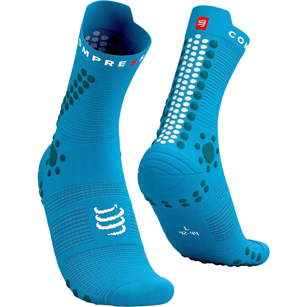 Compressport Pro Racing Socks V4.0 Trail Bleu Ciel